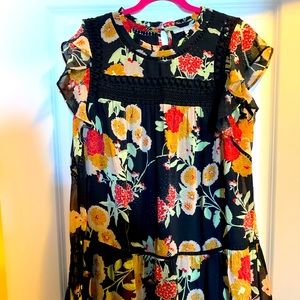 Anthropologie Daniel Rain Floral Tunic Dress Sz 2X